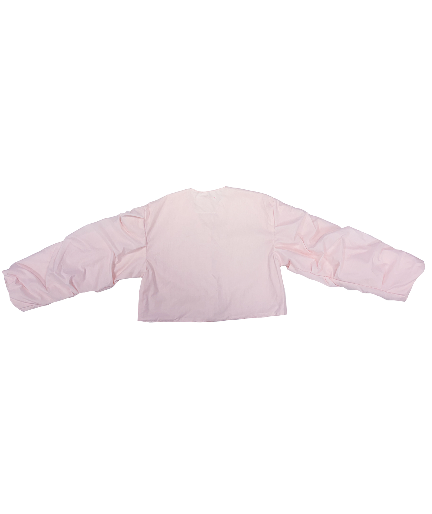 camisa mangas arrugas rosa