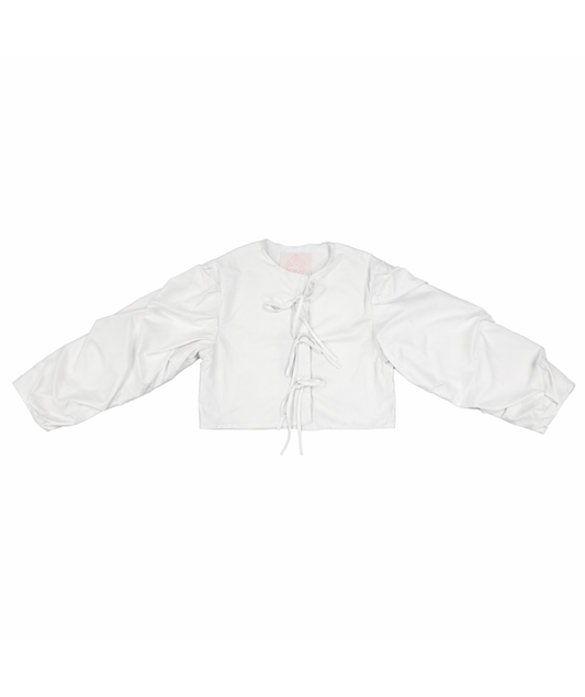 camisa mangas arrugadas blanca