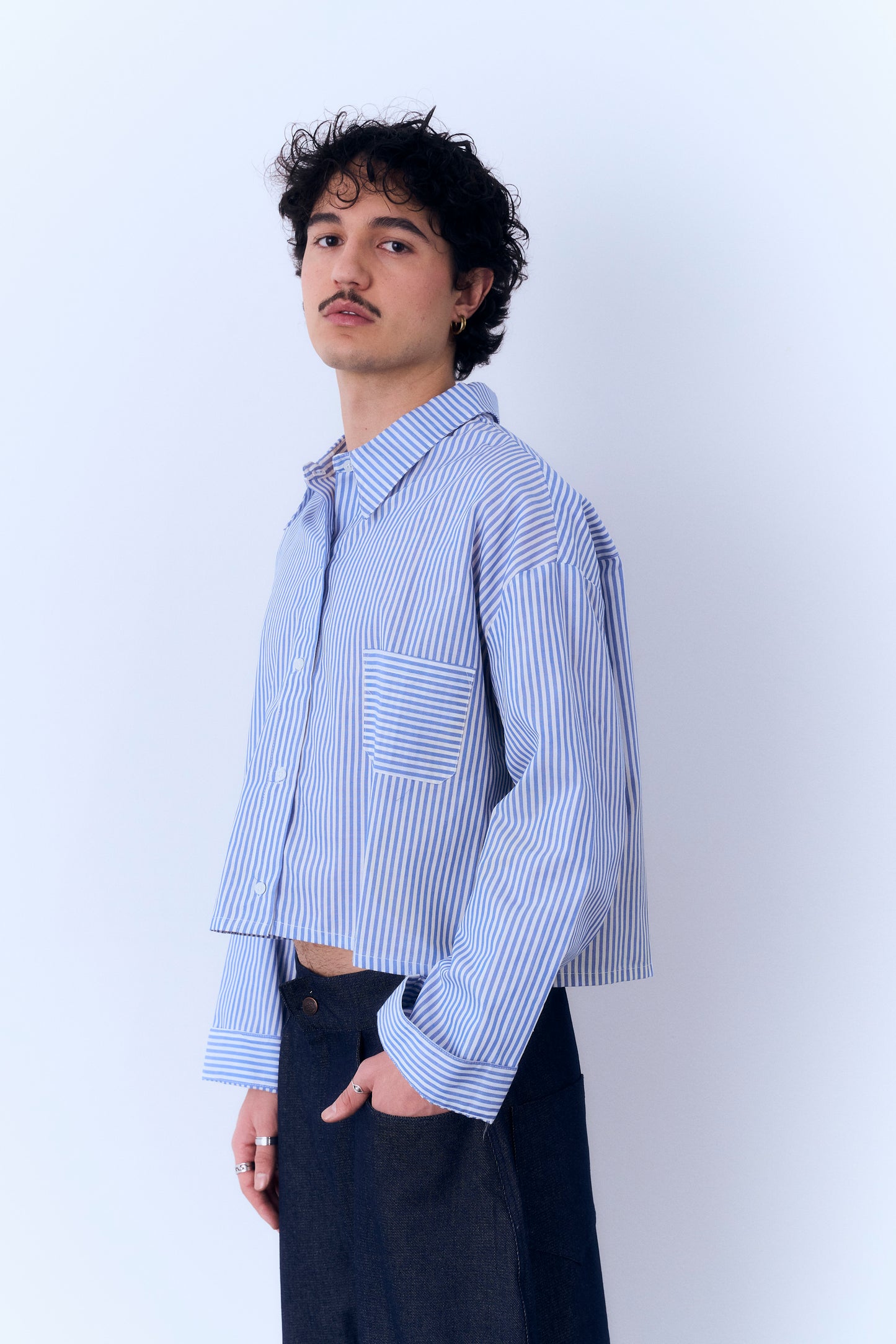 camisa 02 - rayas azul